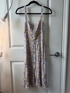 reformation louisa linen dress REFORMATION Louisa Scoop-Neck Linen Maxi Dress